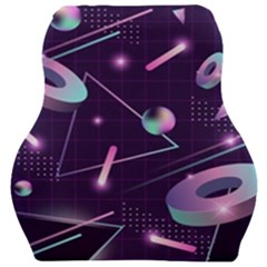 Retrowave Aesthetic Vaporwave Retro Memphis Pattern 80s Design Geometrical Shapes Futurist Pink Blue 3d Car Seat Velour Cushion  by genx