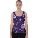 Retrowave Aesthetic vaporwave retro memphis pattern 80s design geometrical shapes futurist pink blue 3D Velvet Tank Top View1