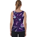 Retrowave Aesthetic vaporwave retro memphis pattern 80s design geometrical shapes futurist pink blue 3D Velvet Tank Top View2