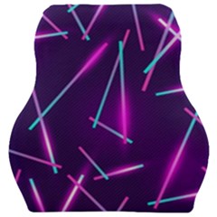 Retrowave Aesthetic Vaporwave Retro Memphis Pattern 80s Design Geometric Shapes Futurist Purple Pink Blue Neon Light Car Seat Velour Cushion  by genx