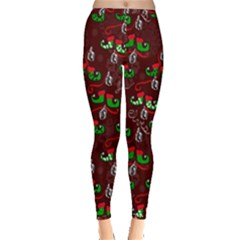 Elves Jingle Inside Out Leggings by bloomingvinedesign