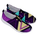 Retrowave Aesthetic vaporwave retro memphis triangle pattern 80s yellow turquoise purple No Lace Lightweight Shoes View3