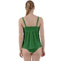 Pepe The Frog Smug face with smile and hand on chin meme Kekistan all over print green Twist Front Tankini Set View2