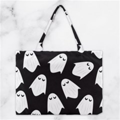 Ghost Halloween Pattern Medium Tote Bag by Amaryn4rt