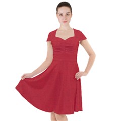 Red Christmas Elf Funny Realistic Costume Cap Sleeve Midi Dress by snek