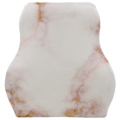 Pink And White Marble Texture With Gold Intrusions Pale Rose Background Car Seat Velour Cushion  by genx