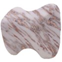 Marble with Metallic Rose Gold intrusions on gray white Stone texture Pastel Pink Background Head Support Cushion View4