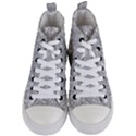 Silver and white Glitters metallic finish party texture background imitation Women s Mid-Top Canvas Sneakers View1