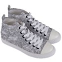 Silver and white Glitters metallic finish party texture background imitation Women s Mid-Top Canvas Sneakers View3