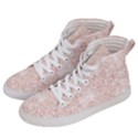 Rose Gold Pink Glitters metallic finish party texture imitation pattern Men s Hi-Top Skate Sneakers View2