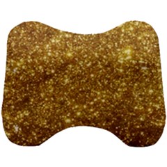 Gold Glitters Metallic Finish Party Texture Background Faux Shine Pattern Head Support Cushion by genx