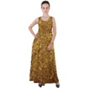 Gold Glitters metallic finish party texture background faux shine pattern Empire Waist Velour Maxi Dress View1