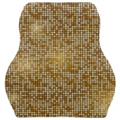 Retro Gold Glitters Golden Disco Ball Optical Illusion Car Seat Velour Cushion  by genx