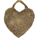 Retro Gold Glitters Golden Disco Ball optical illusion Giant Heart Shaped Tote View1