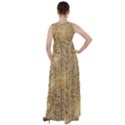 Retro Gold Glitters Golden Disco Ball optical illusion Empire Waist Velour Maxi Dress View2