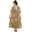 Retro Gold Glitters Golden Disco Ball optical illusion Kimono Sleeve Boho Dress View2