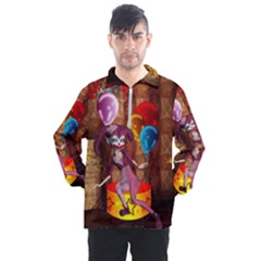 Cute Little Harlequin Men s Half Zip Pullover by FantasyWorld7