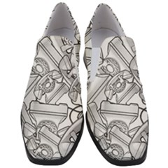 Phone Dial Communication Technology Women Slip On Heel Loafers by Wegoenart