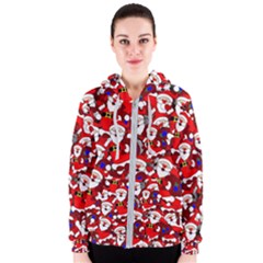 Nicholas Santa Christmas Pattern Women s Zipper Hoodie by Wegoenart