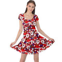 Nicholas Santa Christmas Pattern Cap Sleeve Dress by Wegoenart