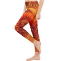 Abstract Dahlia Orange Autumn Lightweight Velour Classic Yoga Leggings View3