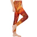 Abstract Dahlia Orange Autumn Lightweight Velour Classic Yoga Leggings View4