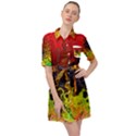 Color Abstract Colorful Art Belted Shirt Dress View1