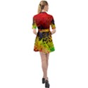 Color Abstract Colorful Art Belted Shirt Dress View2