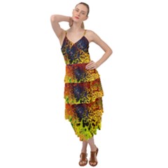 Color Abstract Colorful Art Layered Bottom Dress by Wegoenart