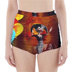 Cute Little Harlequin High-waisted Bikini Bottoms by FantasyWorld7