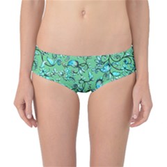 Green Flowers Classic Bikini Bottoms by ZeeBee