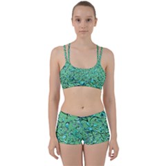 Green Flowers Perfect Fit Gym Set by ZeeBee