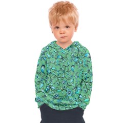 Green Flowers Kids  Overhead Hoodie by ZeeBee