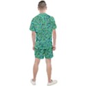 Green Flowers Men s Mesh Tee and Shorts Set View2