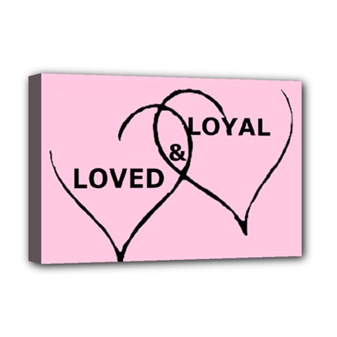 Loved & Loyal Deluxe Canvas 18  X 12  (stretched) by myuique