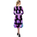 Wonderful Unicorn With Fairy In The Night Ruffle End Midi Chiffon Dress View2