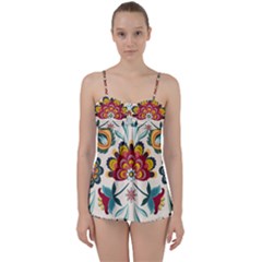 Baatik Print  Babydoll Tankini Set by designsbymallika