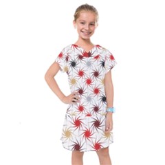 Pearl Pattern Floral Design Art Digital Seamless Kids  Drop Waist Dress by Vaneshart