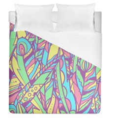 Feathers Pattern Duvet Cover (queen Size) by Sobalvarro