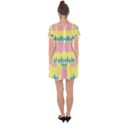 Summer Pineapple Seamless Pattern Drop Hem Mini Chiffon Dress View2