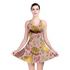 Thanksgiving Pattern Reversible Skater Dress by Sobalvarro