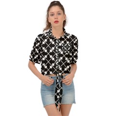 Abstract Background Arrow Tie Front Shirt  by HermanTelo