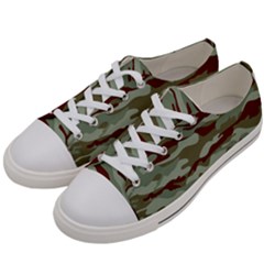 Brown And Green Camo Women s Low Top Canvas Sneakers by McCallaCoultureArmyShop