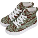 Brown and Green Camo Kids  Hi-Top Skate Sneakers View2