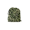 Dark Green Camouflage Army Drawstring Pouch (Small) View2