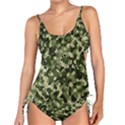 Dark Green Camouflage Army Tankini Set View1