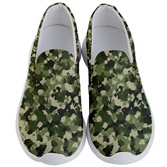 Dark Green Camouflage Army Men s Lightweight Slip Ons by McCallaCoultureArmyShop