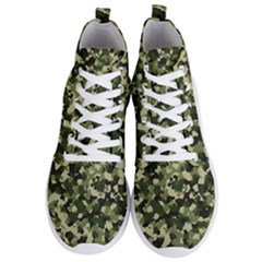 Dark Green Camouflage Army Men s Lightweight High Top Sneakers by McCallaCoultureArmyShop