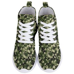 Dark Green Camouflage Army Women s Lightweight High Top Sneakers by McCallaCoultureArmyShop