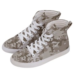 Tan Army Camouflage Women s Hi-top Skate Sneakers by mccallacoulture